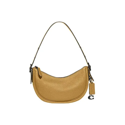 COACH Коровья кожа Сумка Сумка через плечо Женская Желтая