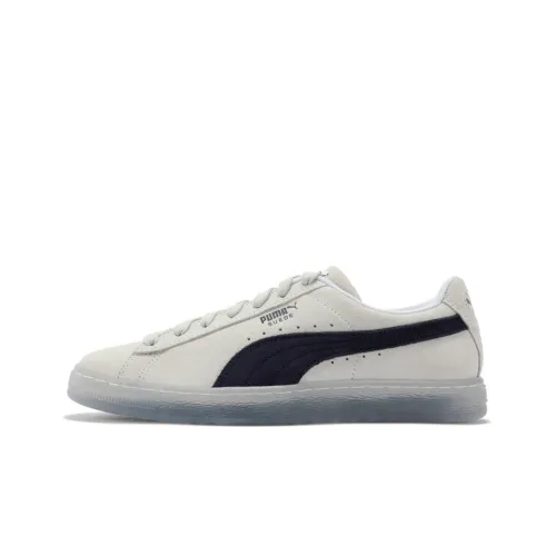 PUMA Suede Series Прозрачные Низкие Кроссовки для скейтбординга Унисекс Белый Морской Синий