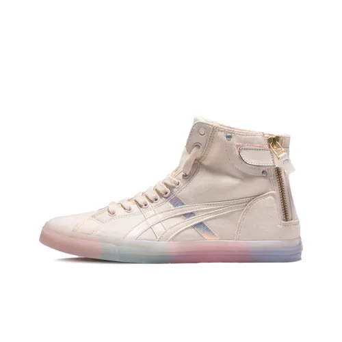 Asics Double Clutch High Топ Скейтборд Кроссовки Женские Молочно-белые