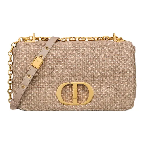 DIOR Caro Вышивка Сумка через плечо Средняя Женская Коричневая