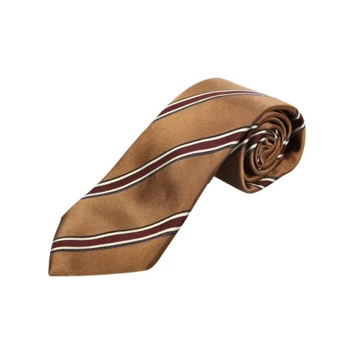 BRUNELLO CUCINELLI Хлопок Галстуки Коричневый Мужской