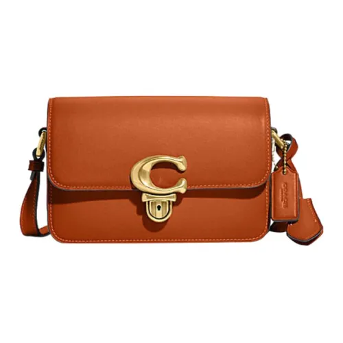 COACH Studio Коровья кожа Сумка через плечо Маленькая Женская Оранжевая Красная