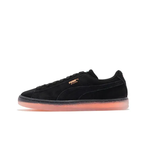 PUMA Suede Series Low Топ Скейтборд Кроссовки Унисекс Черный Оранжевый