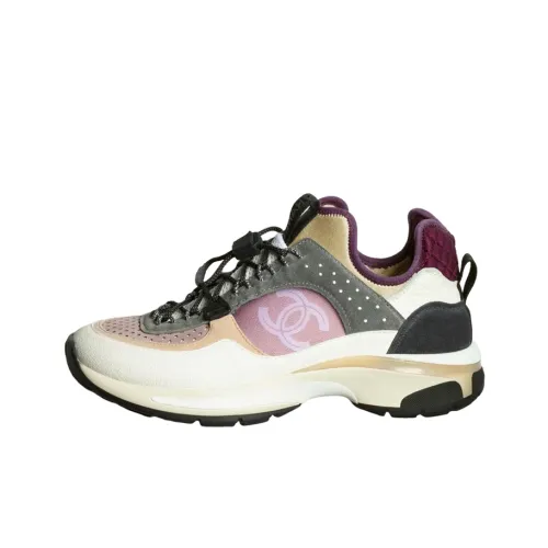 CHANEL Низкий топ Повседневная обувь Женская Белый Серый Фиолетовый