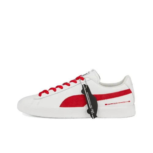 PUMA Suede Series RS 2,7 Porsche Low Топ Скейтборд Кроссовки Мужские Белый Красный