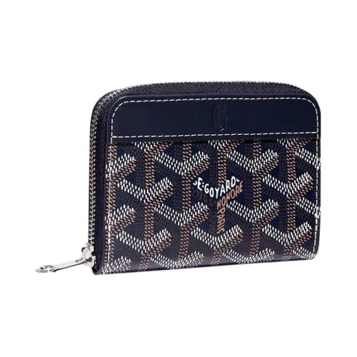 GOYARD MATIGNON Холст с кожей Кошелек для монет Мини Женский Темно-синий
