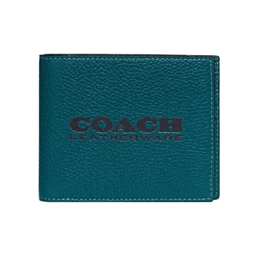 COACH 3 IN 1 Wallet Галька текстура Коровья кожа Держатель для карт Document Wallet Мужской Темный Черепаховый