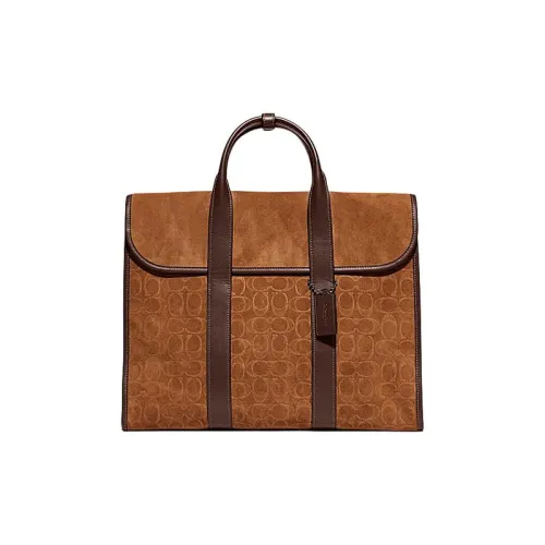 COACH Gotham Кожа с Замшей Сумка Большая Мужская Коричневая