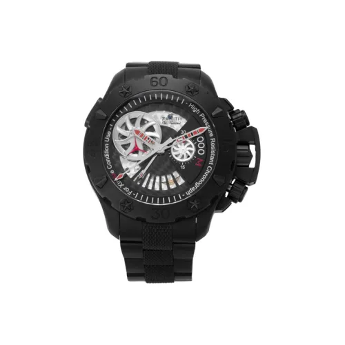 ZENITH Автоматический Механический Часы Мужские Циферблат 46,5 мм Черный Титан Корпус Часы Титан Ремешок