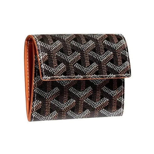 GOYARD MARIGNY Холст и Кожа Кошелек для монет Женские Черный Коричневый