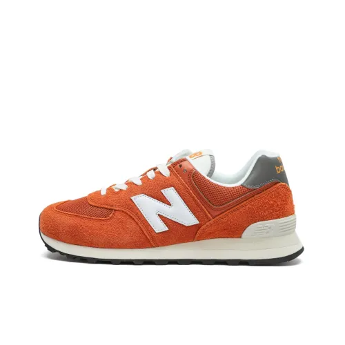 New Balance NB 574 Устойчивый к истиранию Низкий Топ Повседневные Беговые кроссовки Унисекс Оранжевый