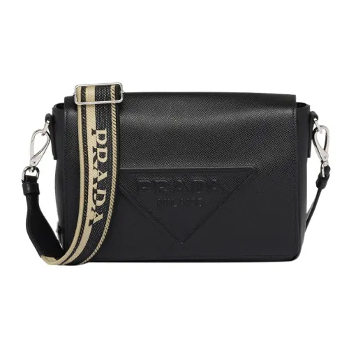 PRADA Кожа Курьерская Сумка Сумка через плечо Мужская Черная