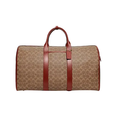 COACH Gotham Сумка для путешествий из искусственной кожи сумка через плечо большая мужская монограмма коричневый и ржаво-красный