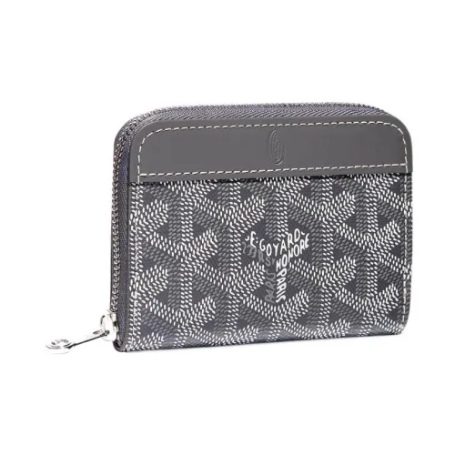 GOYARD MATIGNON Холст с кожей Кошелек для монет Мини Женский Серый