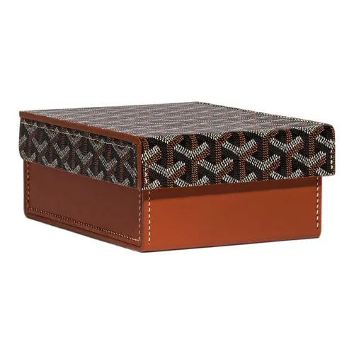 GOYARD MONTRES Холст и кожа для хранения коробка мужской черный коричневый