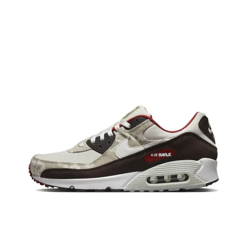Nike Air Max 90 Low Топ Беговые кроссовки Мужские Бежево-коричневые