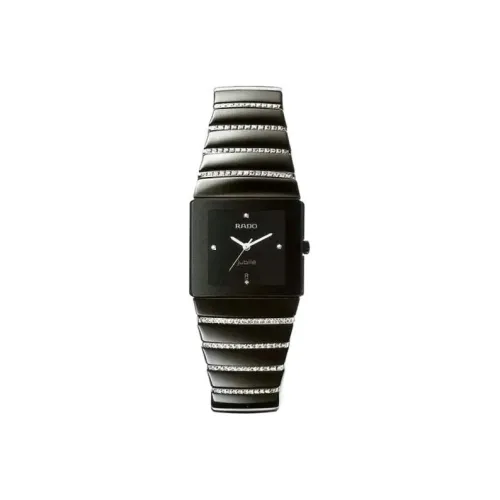RADO Silver Diamond Collection Кварцевый механизм Мужские часы Часы Черный циферблат Керамика Корпус часов