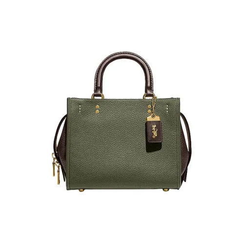 COACH Rogue Коровья кожа Сумка Сумка через плечо Сумка через плечо Средняя Женская Оливково-зеленая