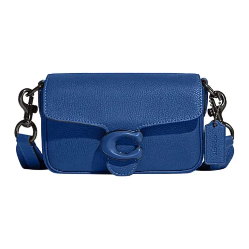 COACH Tabby Коровья кожа Сумка через плечо Маленькая Женская Синяя