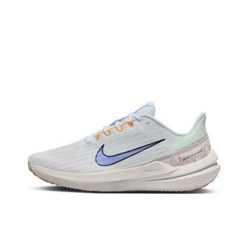 Nike Winflo 9 Low Топ Повседневные Беговые Кроссовки Женские Белые Синие