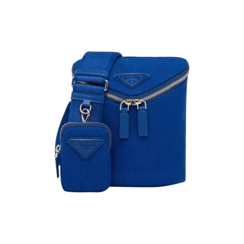 PRADA Холщовая сумка сумка через плечо мужская синяя