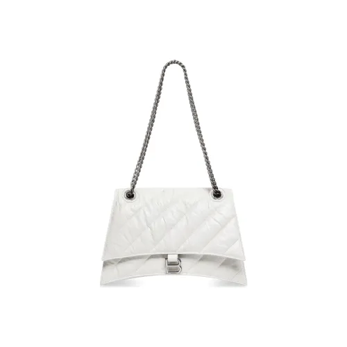 Balenciaga Crush Коровья кожа Сумка-глазурь Сумка через плечо Сумка на плечо Женская Белая