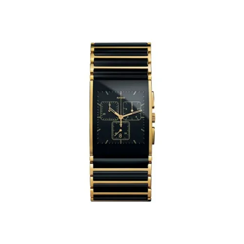RADO Precision Ceramics Collection Кварцевый механизм Мужские часы Часы 31 мм Черный циферблат Керамика Ремешок 538,0851.3,016