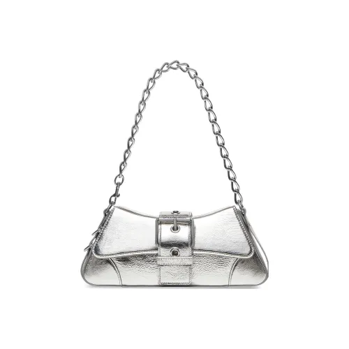 Balenciaga Lindsay Коровья кожа Портативная сумка через плечо сумка на плечо женская серебряная