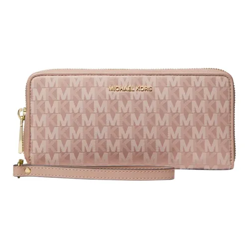 MICHAEL KORS Jet Set Travel Letter Wallet Large Women's Dusty Pink