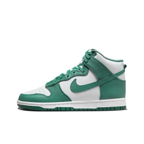 nike Dunk Двухбережный противоскользящий устойчивый к истиранию легкий высокий топ кроссовки для скейтбординга женские белый зеленый