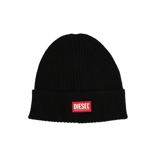 DIESEL Смесовая шерсть Шапка-бини Черная Унисекс