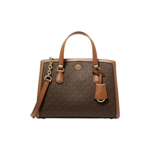 MICHAEL KORS Chantal Искусственная кожа Сумка через плечо Сумка Маленькая Женская Темно-коричневый Желтый Коричневый