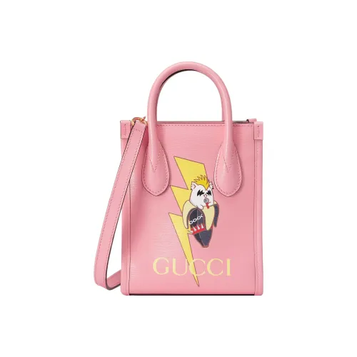 GUCCI Bananya Банан Meow Коллаборация Кожа Тоут Сумка Сумка для покупок Сумка через плечо Сумка Мини