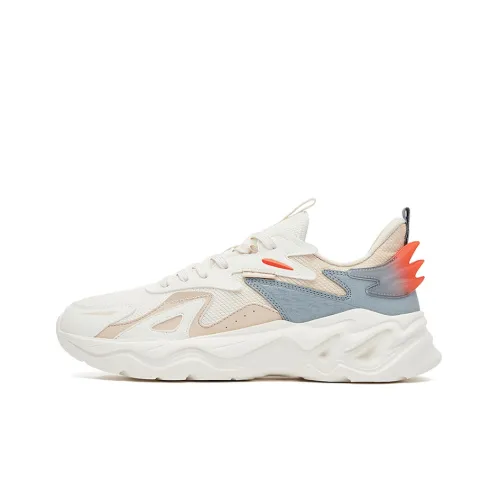 Erke Низкий Топ Спортивная Повседневная Обувь Мужская Белый Оранжевый