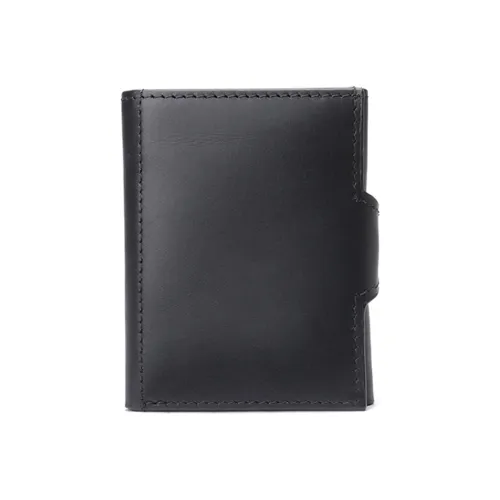 NOMK Кошелек из коровьей кожи держатель для карт стандартный мужской черный