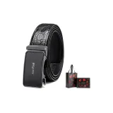 Черный ремешок с металлической пряжкой + премиум-бокс