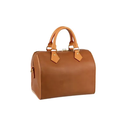LOUIS VUITTON Speedy Кожа Подушка Сумка Сумка Женская Коричневая