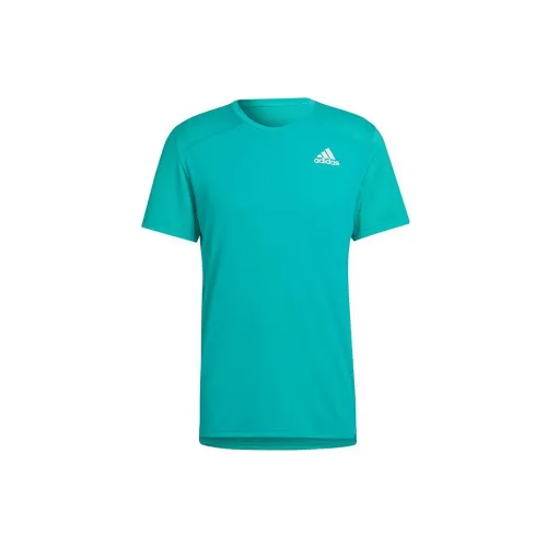 Adidas Бег Т-Рубашка Мужская Циановая