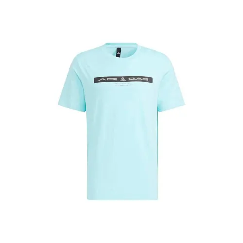 Adidas Blue Men's T-Shirts Adidas Синий Мужские Футболки