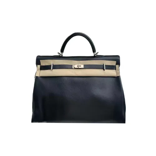 HERMES Kelly Кожа Сумка Kelly Сумка через плечо Сумка Женская Черная