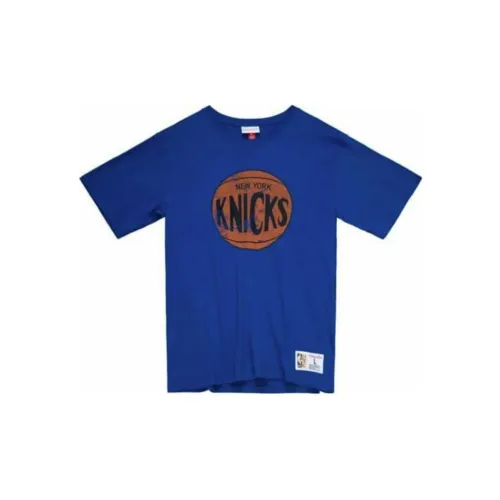 Mitchell Ness Blue Men's T-Shirts Mitchell Ness Синие Мужские Футболки