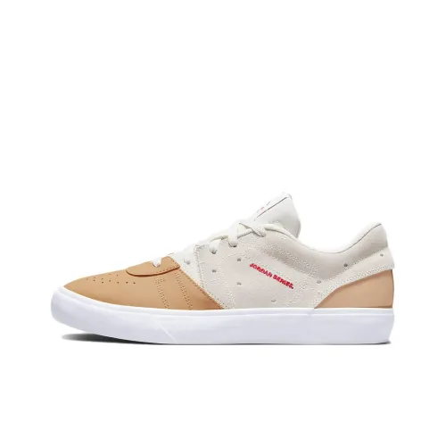 Jordan Air Jordan Series Slip-resistant Abrasion-resistant Lightweight Low-Top Skateboard Shoes Men's White Brown Джордан Эйр Джордан Серия Противоскользящие Устойчивые к износу Легкие Низкие Кроссовки для скейтбординга Мужские Белый Коричневый