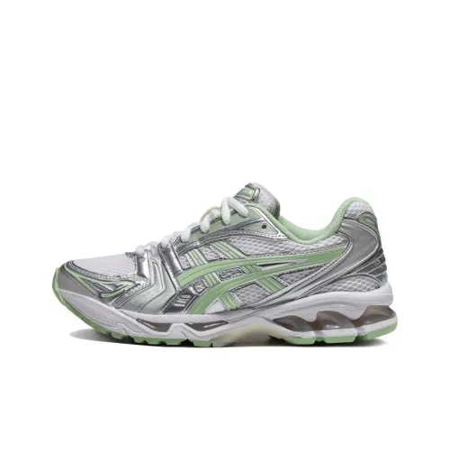 Asics Gel Kayano 14 Low Топ Повседневная обувь Женская Серебряный Зеленый