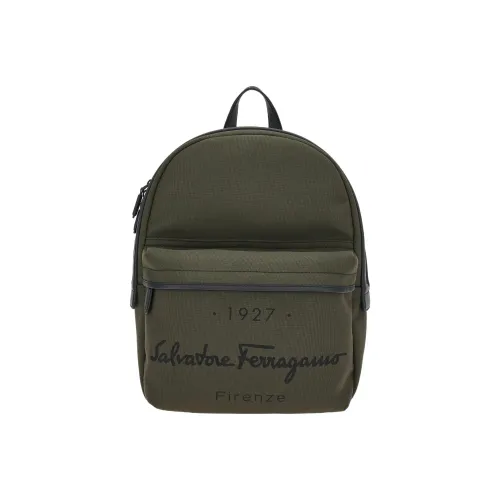 FERRAGAMO Ткань Рюкзак Мужской Лесной мшистый