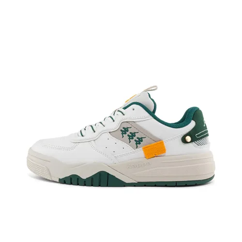 Кроссовки для скейтбординга KAPPA Low Top Жасминовый Белый/Лунный Серый/Сосновый Зеленый 030 Унисекс