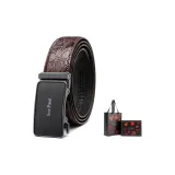 Коричневый ремешок с металлической пряжкой + премиум-коробка.