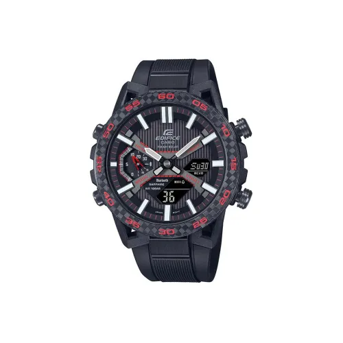 CASIO Солнечный кварцевый механизм, мужские часы EDIFICE, 51 мм * 47,8 мм * 11,3 мм, черный