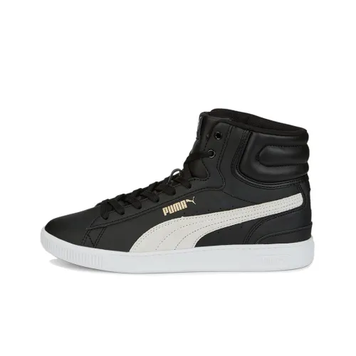 PUMA Vikky v3 Mid L High Топ Скейтборд Кроссовки Женские Черный Белый
