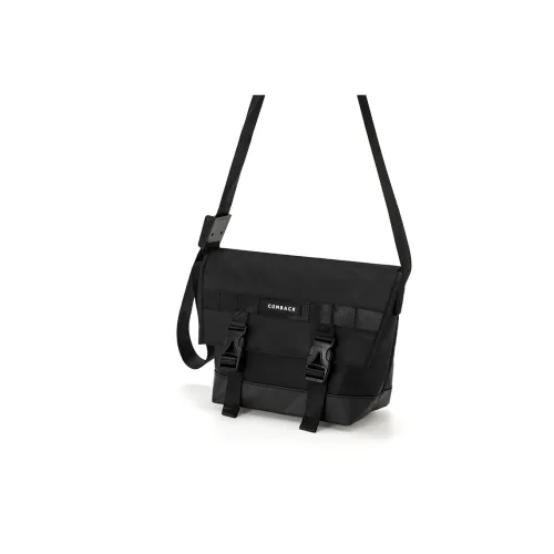 COMBACK Полиэстер Курьерская сумка Сумка через плечо Стандартная Унисекс Черная