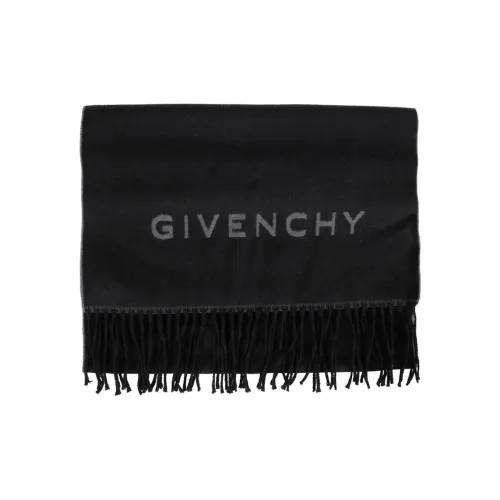 GIVENCHY Шерстяные вязаные шарфы Мужской Черный
